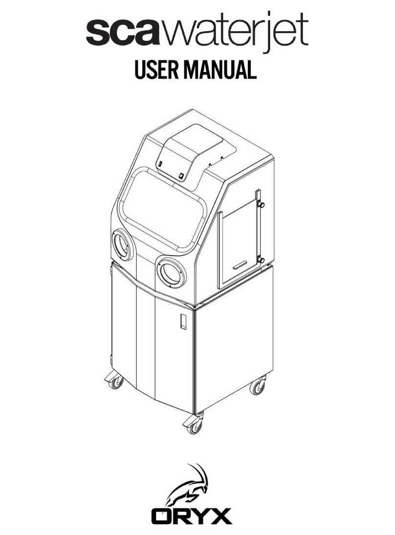 Oryx SCA Waterjet User manual