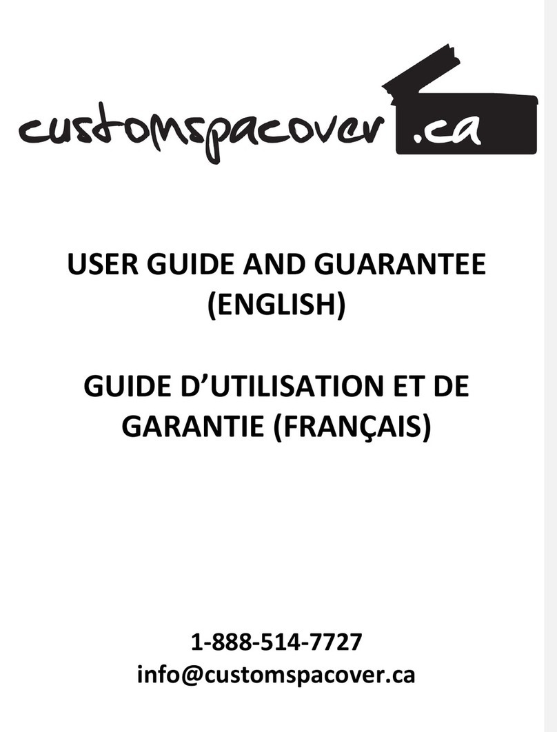Custom Spa Cover Sirocco User guide and guarantee Custom Spa Cover Sirocco User guide and guarantee
