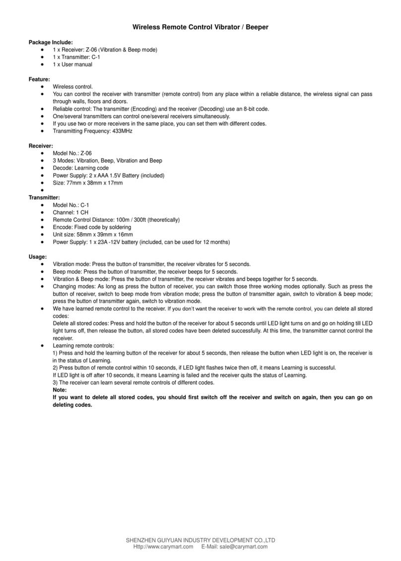 SHENZHEN GUIYUAN INDUSTRY DEVELOPMENT Z-06 quick start guide