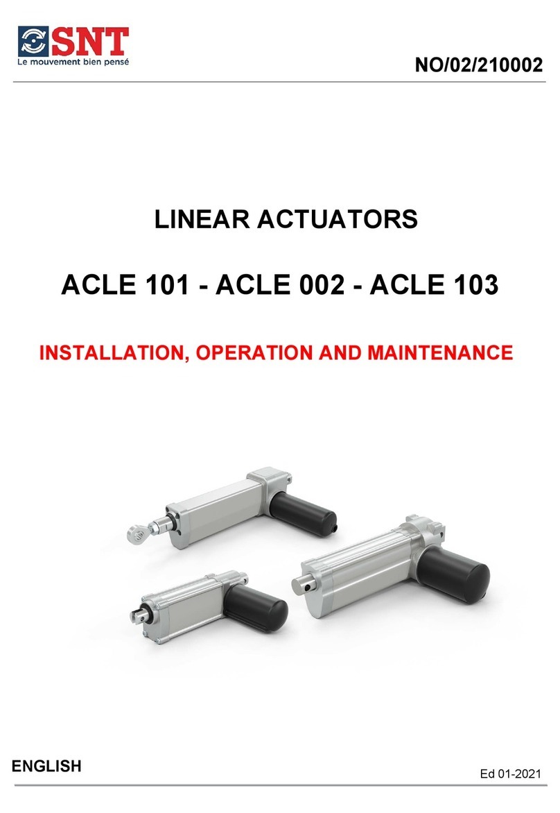 SNT ACLE 101 Installation and operating instructions