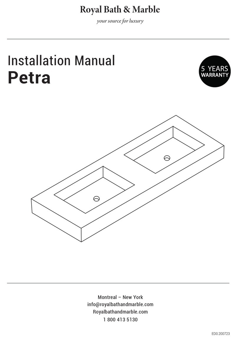 Royal Bath & Marble Petra PETSTONE4018 installation manual