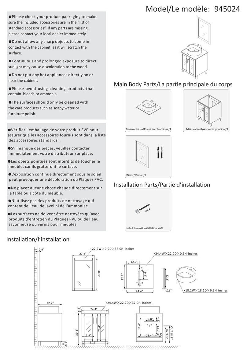 VINNOVA Tuscany 945024-WH-WG User manual VINNOVA Tuscany 945024-WH-WG User manual