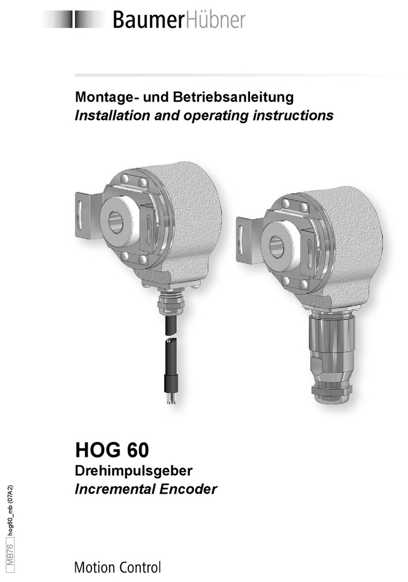 Baumer Hübner HOG 60 Installation and operating instructions