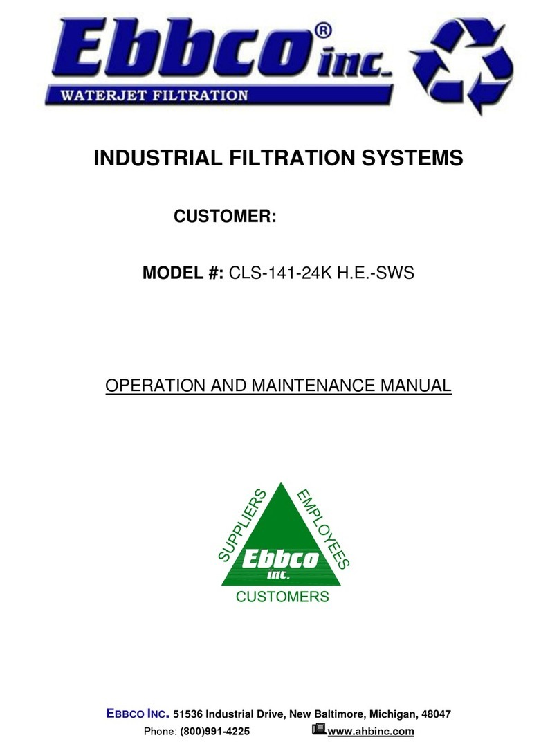 Ebbco CLS-141-24K H.E.-SWS Operation and maintenance manual