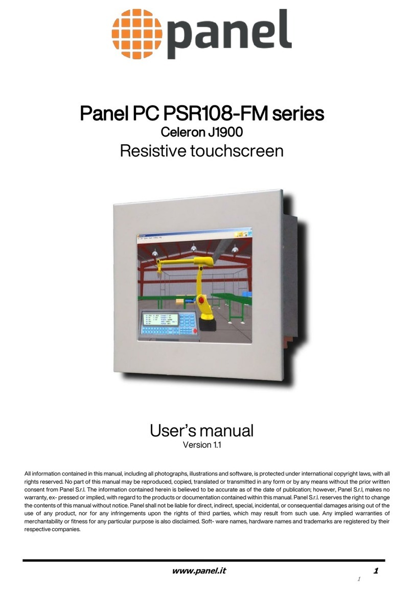 panel PC PSR108-FM Series User manual