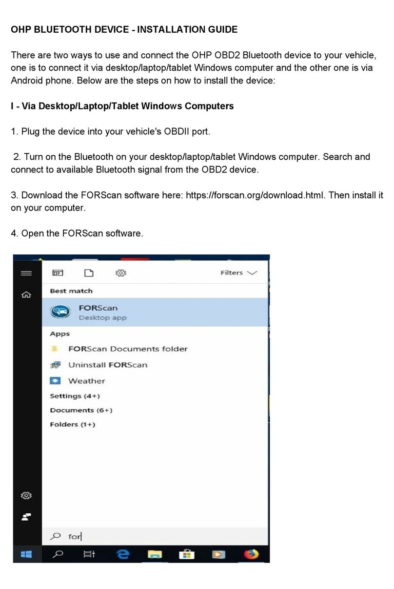 OHP OBD2 User manual