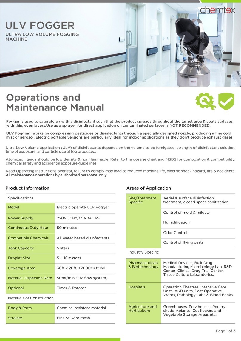 Chemtex ULV FOGGER Operation and maintenance manual