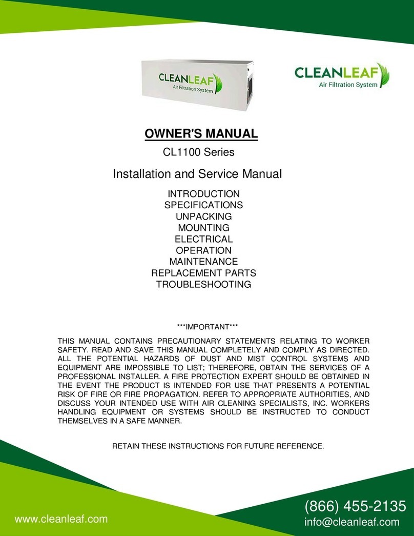 Cleanleaf CL1100 Series User manual