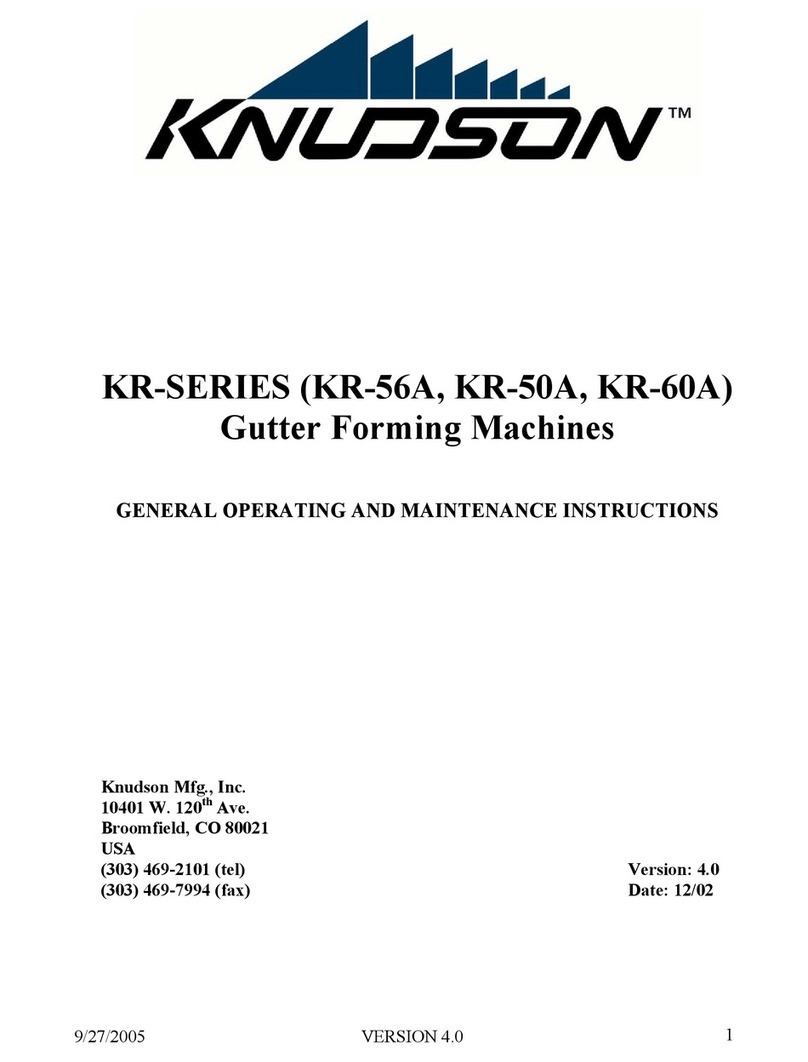 Knudson KR Series GENERAL OPERATING AND MAINTENANCE INSTRUCTIONS