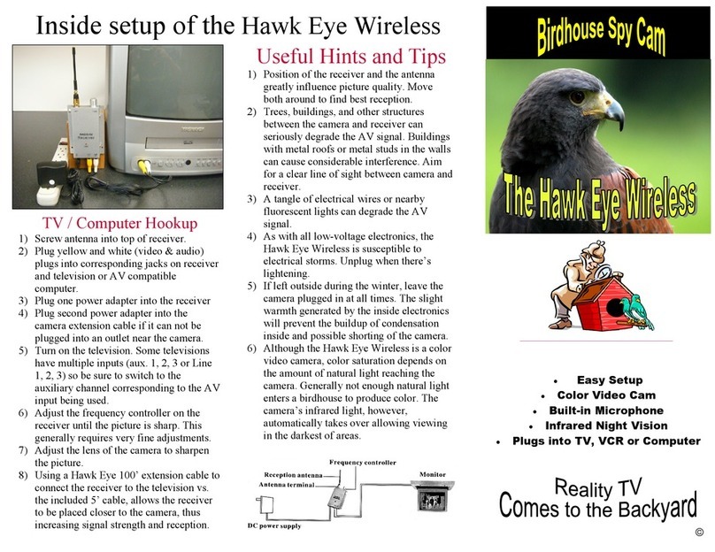 Birdhouse Spy Cam The Hawk Eye Wireless quick start guide Birdhouse Spy Cam The Hawk Eye Wireless quick start guide