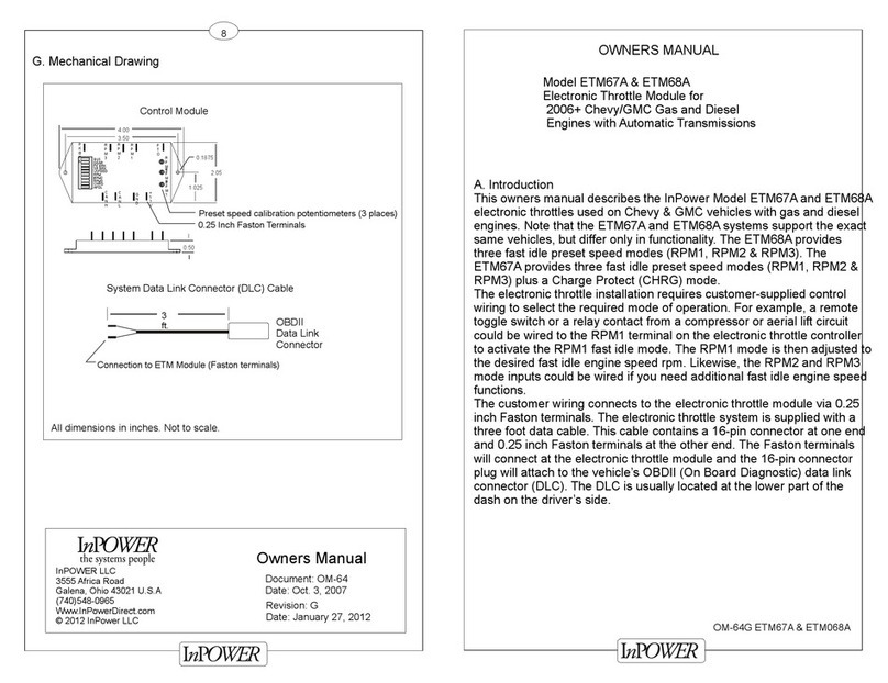 InPOWER ETM67A owner's manual