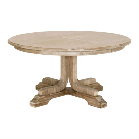 Essentials For Living TORREY 60'' ROUND EXTENSION DINING TABLE... User manual Essentials For Living TORREY 60'' ROUND EXTENSION DINING TABLE... User manual