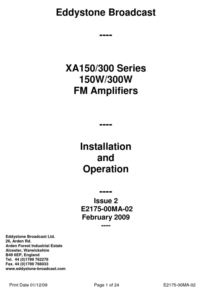 Eddystone Broadcast XA150 Series Installation and operation