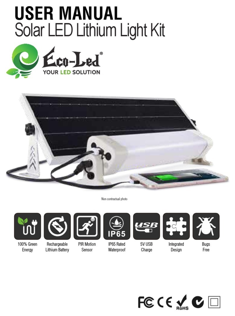 Eco-Led Solar LED Lithium Light Kit user manual