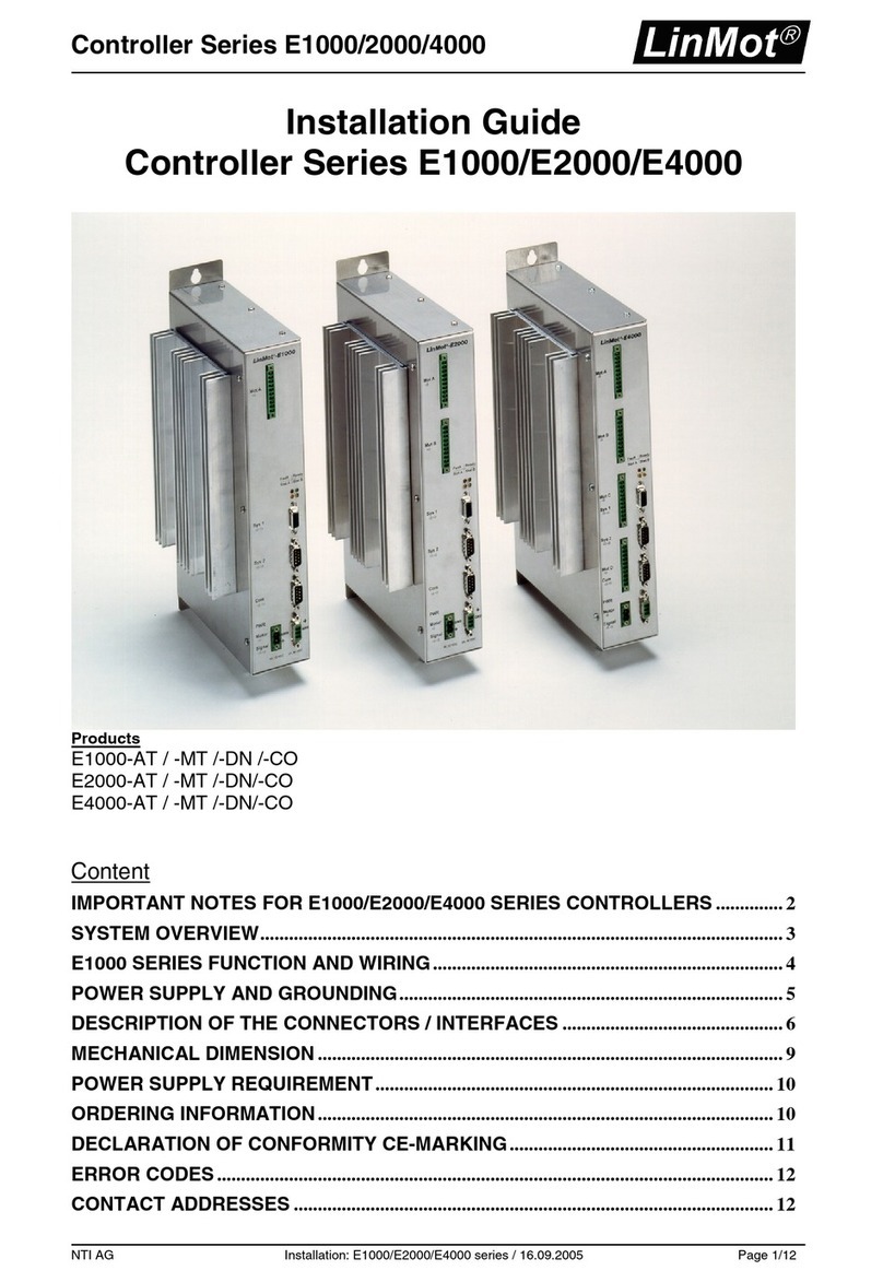 NTI AG LinMot E1000 Series installation guide