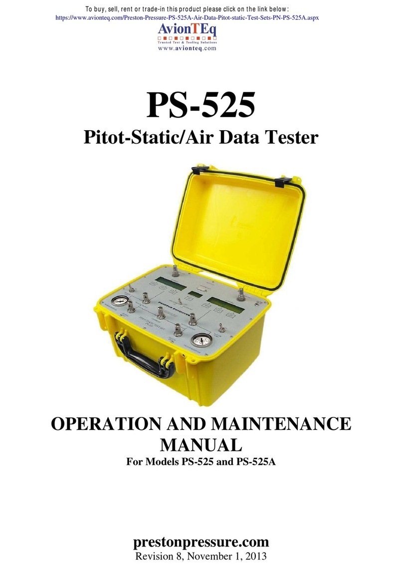 PRESTON PRESSURE PS-525 Operation and maintenance manual