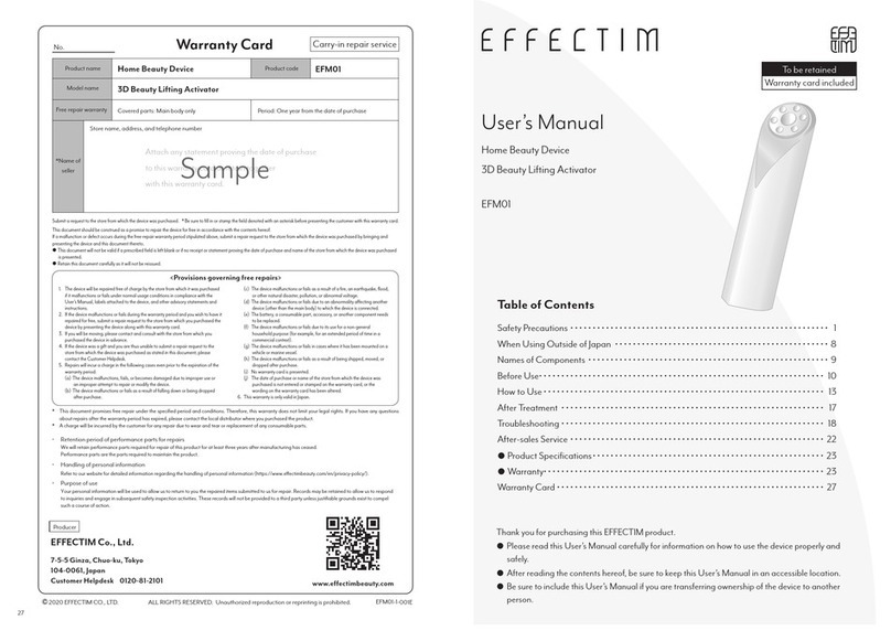 EFFECTIM EFM01 user manual