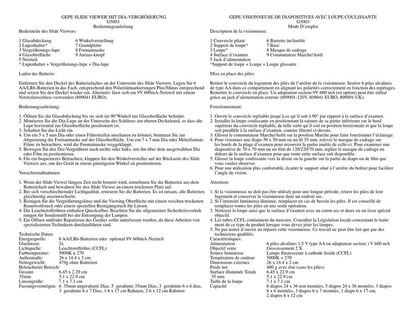 Gepe G5003 User manual