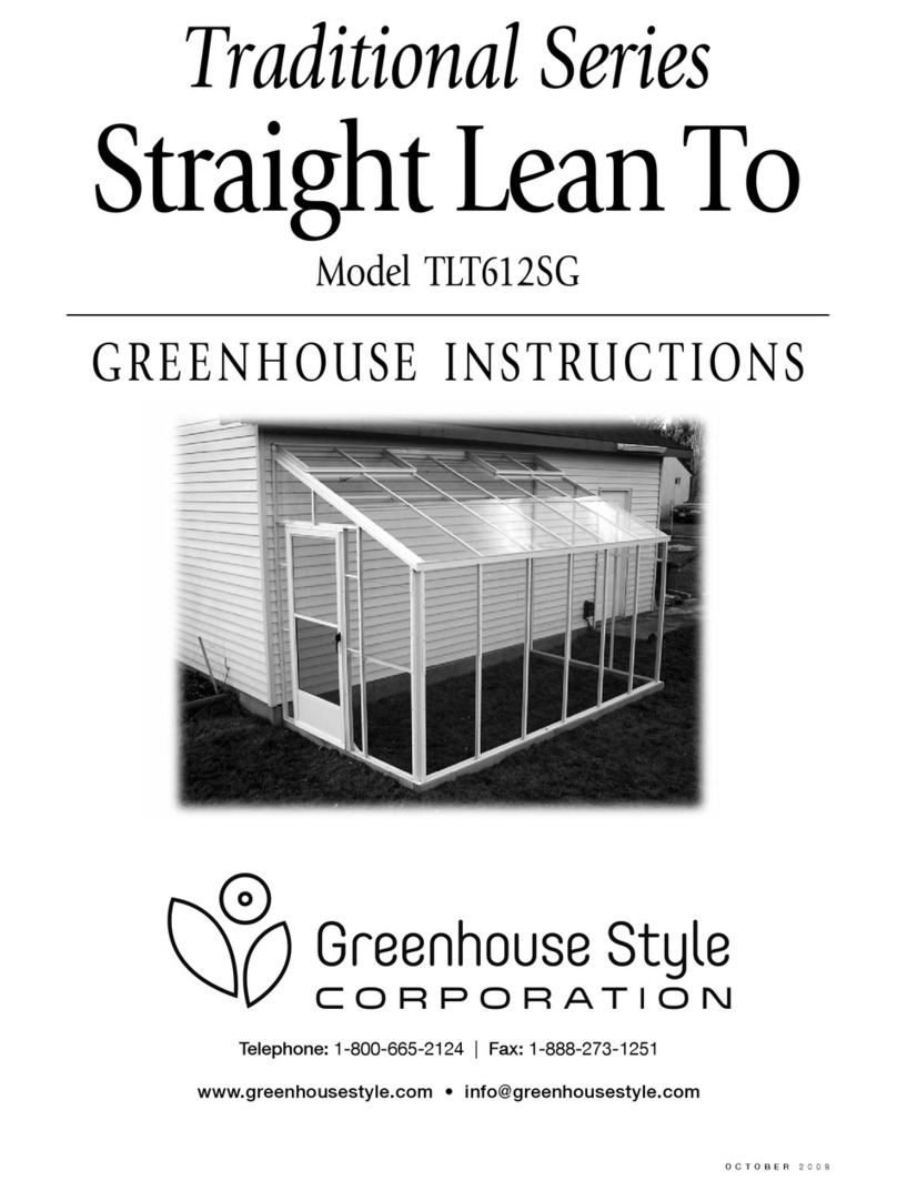 Greenhouse Style Traditional Straight Lean To instructions