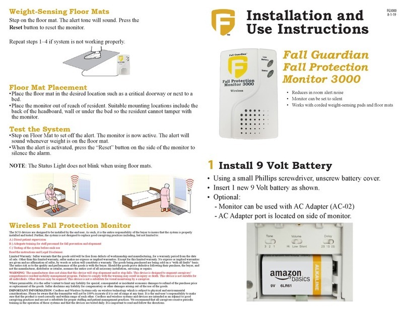 Fall Guardian 3000 Installation and use instructions