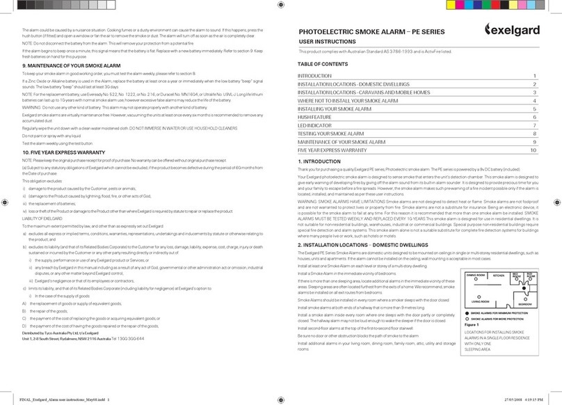 Exelgard PE Series User instructions