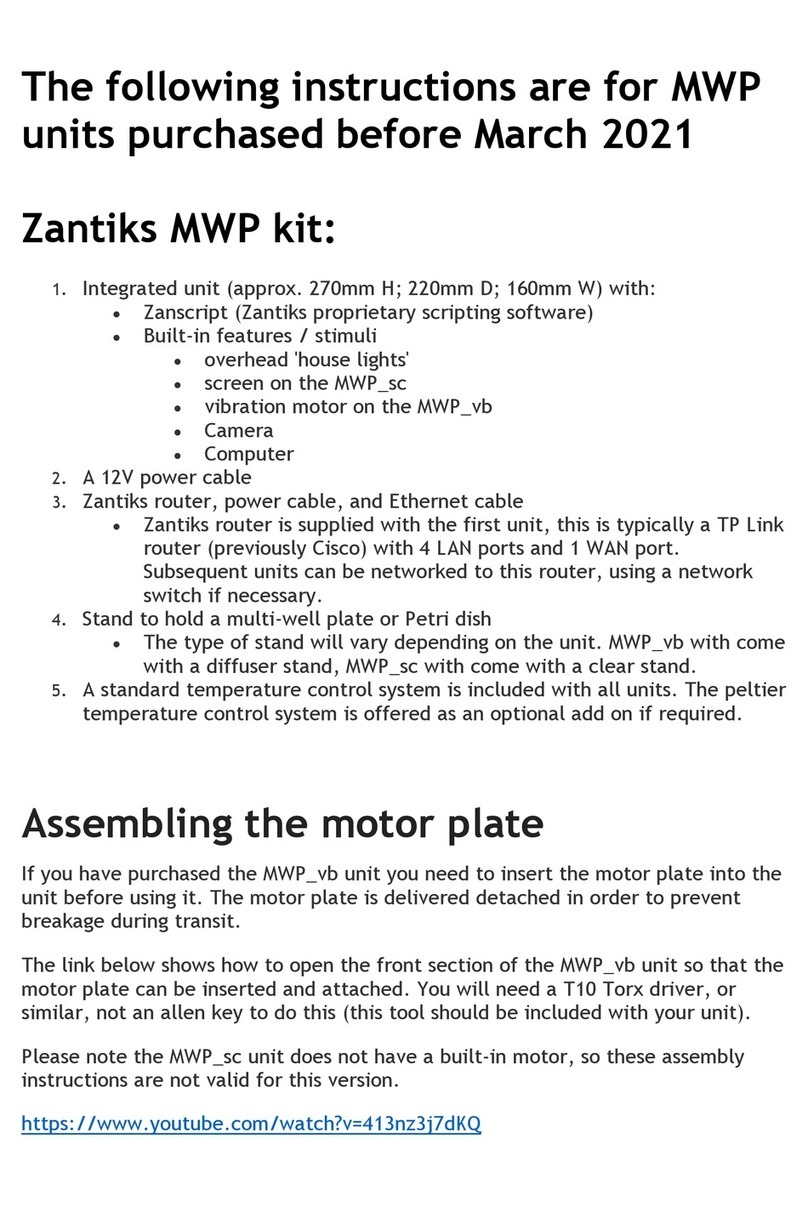 Zantiks MWP instructions