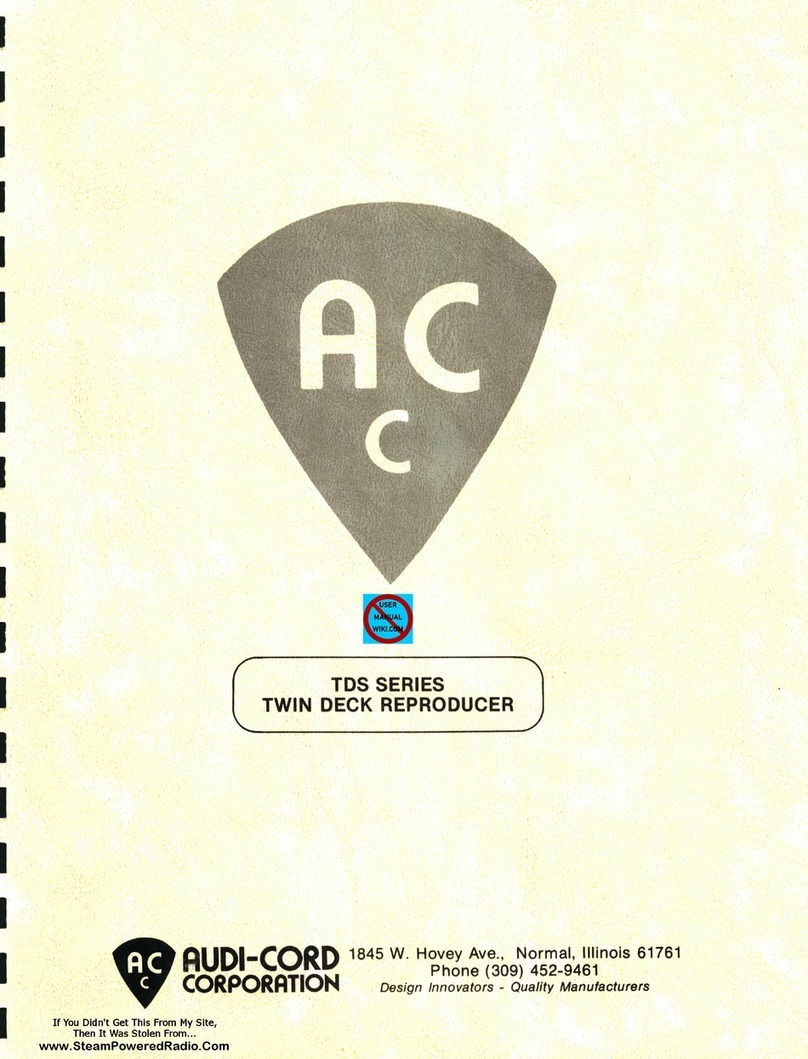 Audi-Cord Corporation TDS Series manual