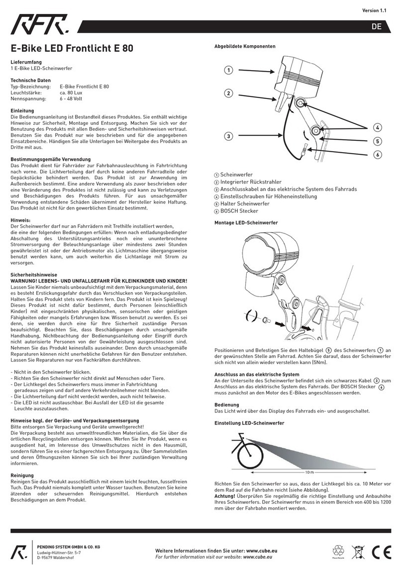 RFR E-Bike Frontlight E 80 manual