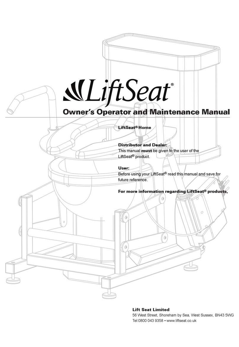 LiftSeat Independence Owner's operator and maintenance manual