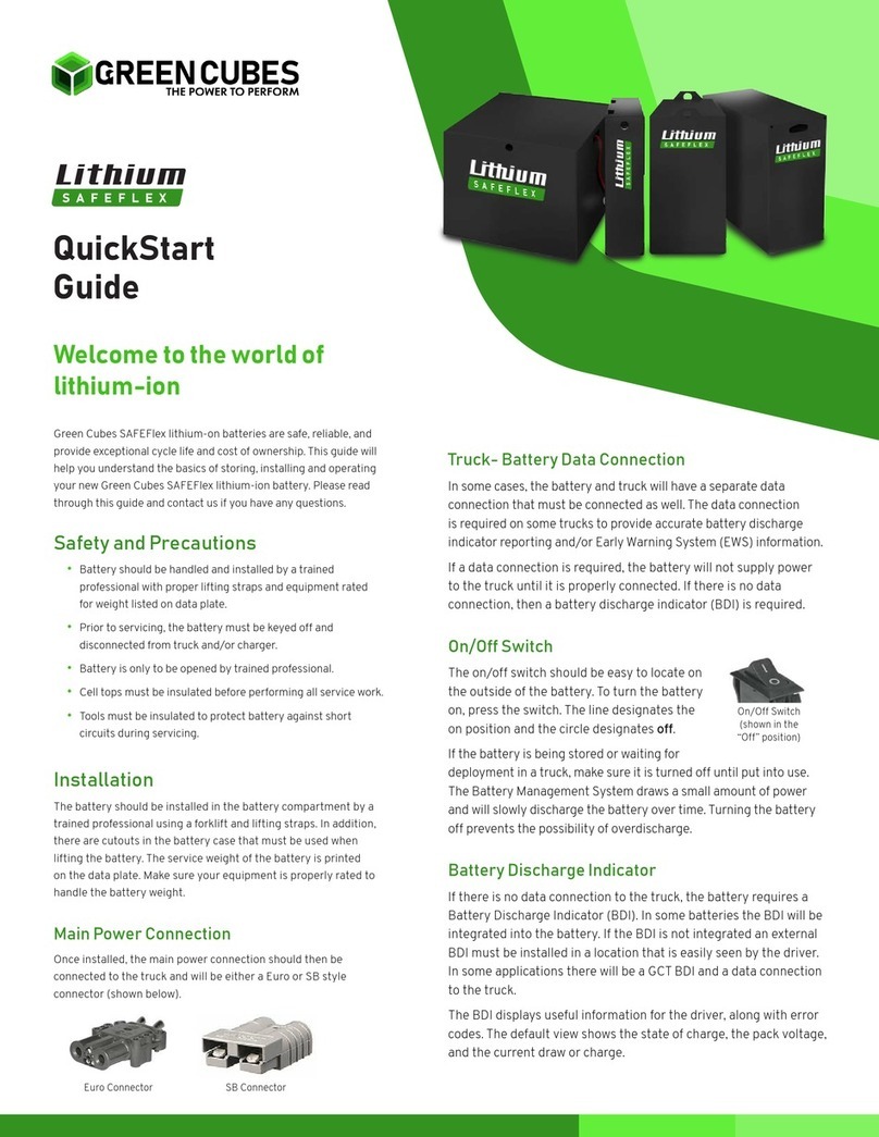 Green Cubes Lithium Safeflex Series quick start guide