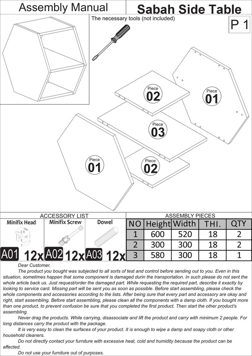 Ada Home Décor Sabah Side Table Assembly manual Ada Home Décor Sabah Side Table Assembly manual