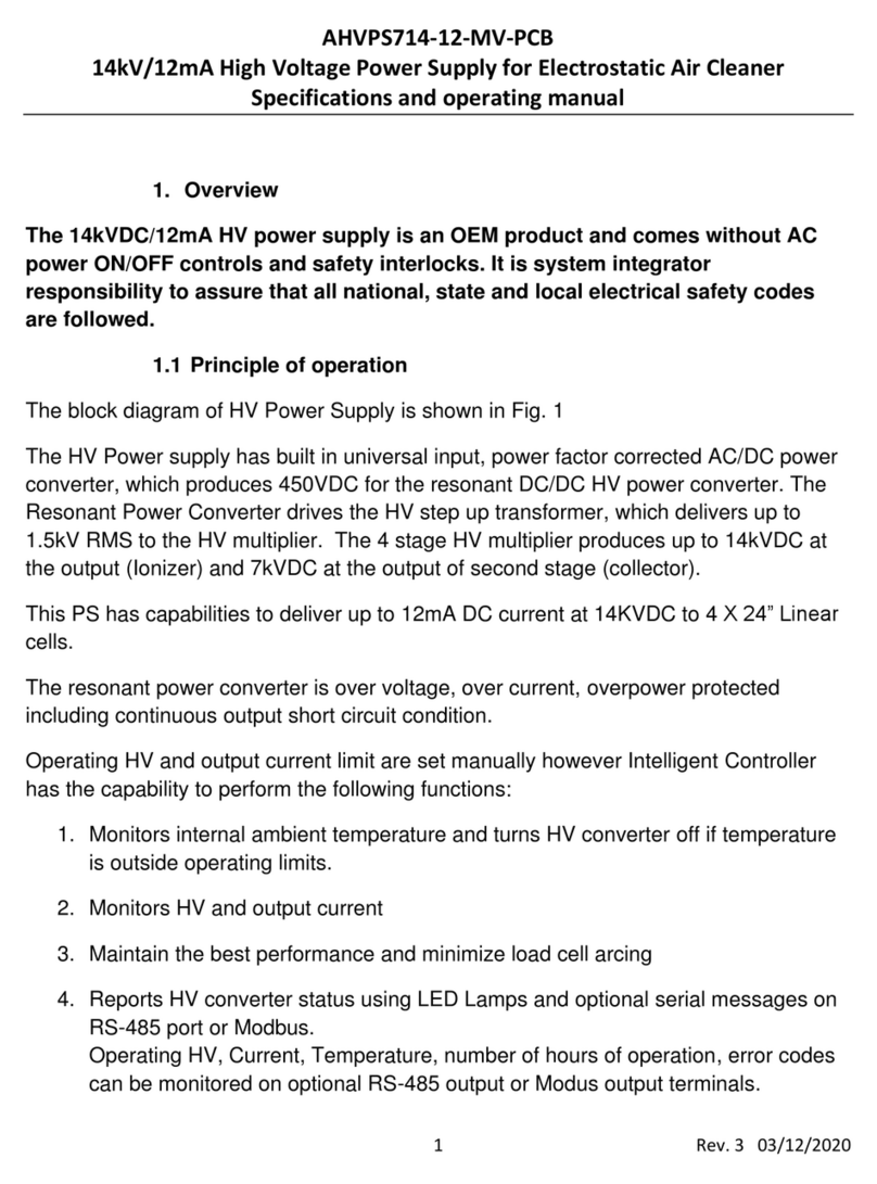 Allanson AHVPS714-12-MV-PCB Product Specifications and Operating Manual