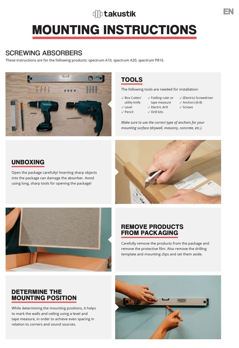 t.akustik spectrum A10 Mounting instructions