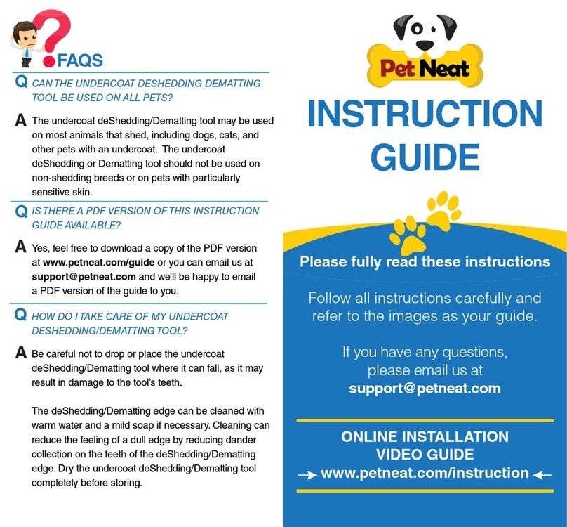 Pet Neat deShedding/Dematting Tool Instruction guide