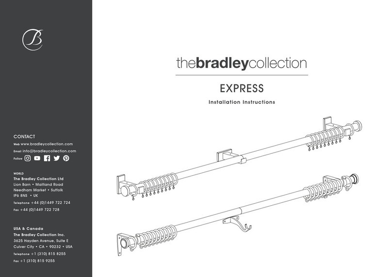 The Bradley Collection Express Curtain Pole installation instructions