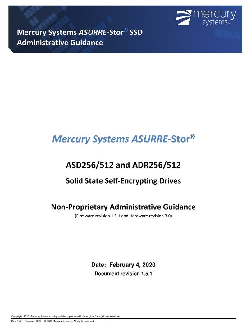 Mercury Systems ASURRE-Stor ASD256 Administrative Guidance Mercury Systems ASURRE-Stor ASD256 Administrative Guidance