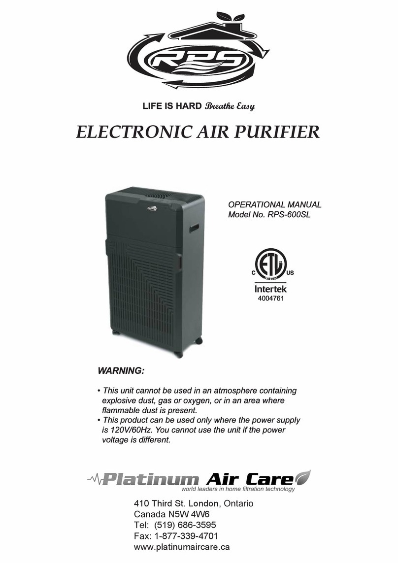 Platinum Air Care RPS 600SL manual