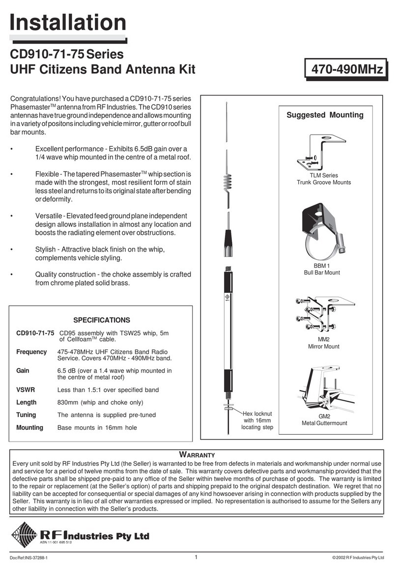 Phasemaster CD910-71-75 Series quick start guide Phasemaster CD910-71-75 Series quick start guide