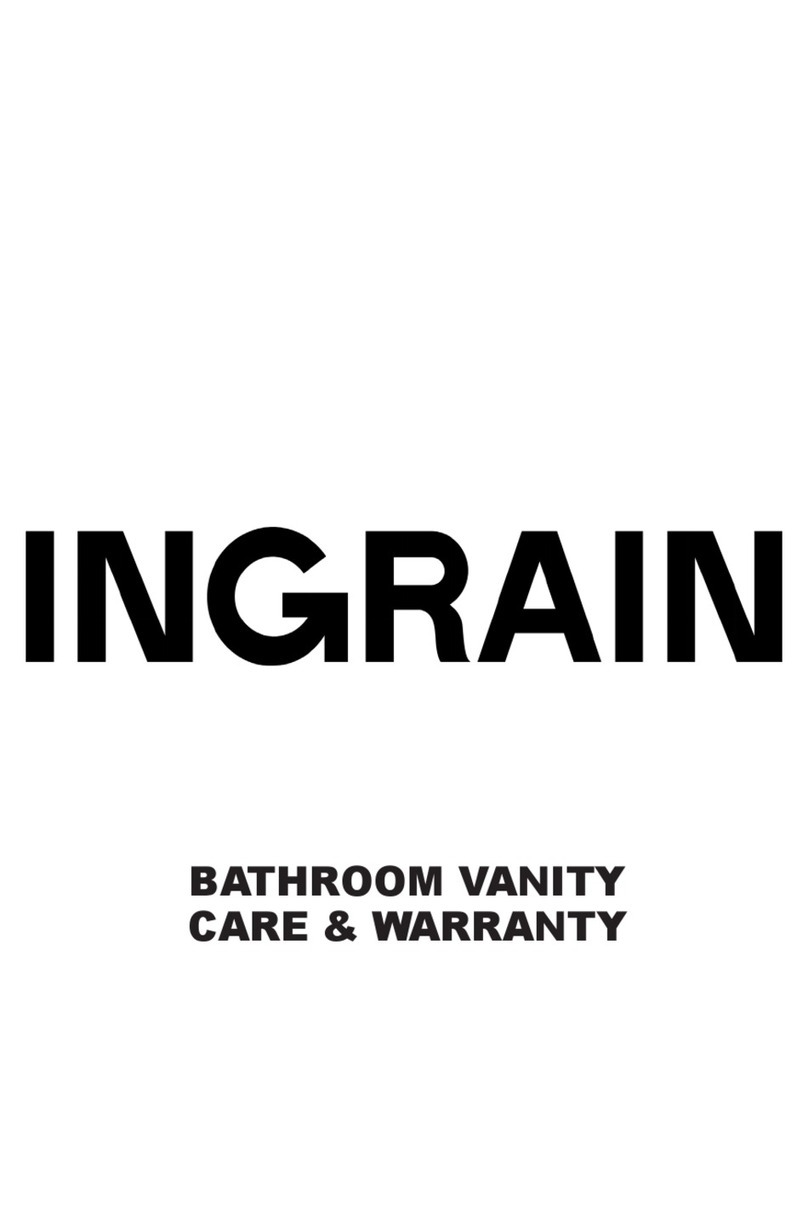 INGRAIN NORTHCLIFFE BATHROOM VANITY PRODUCT CARE & INSTALLATION INGRAIN NORTHCLIFFE BATHROOM VANITY PRODUCT CARE & INSTALLATION