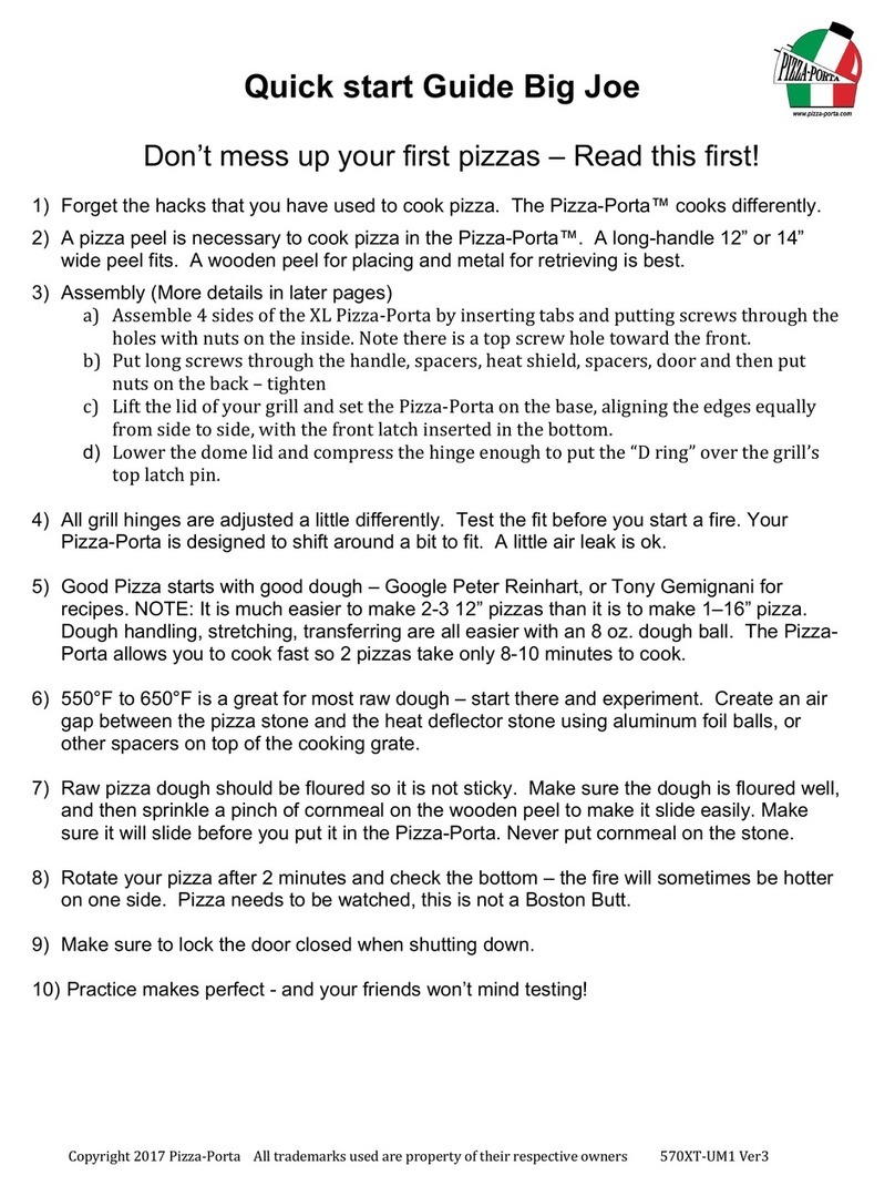Pizza-Porta Big Joe quick start guide