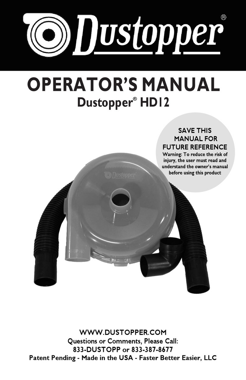 Dustopper HD12 Operator's manual