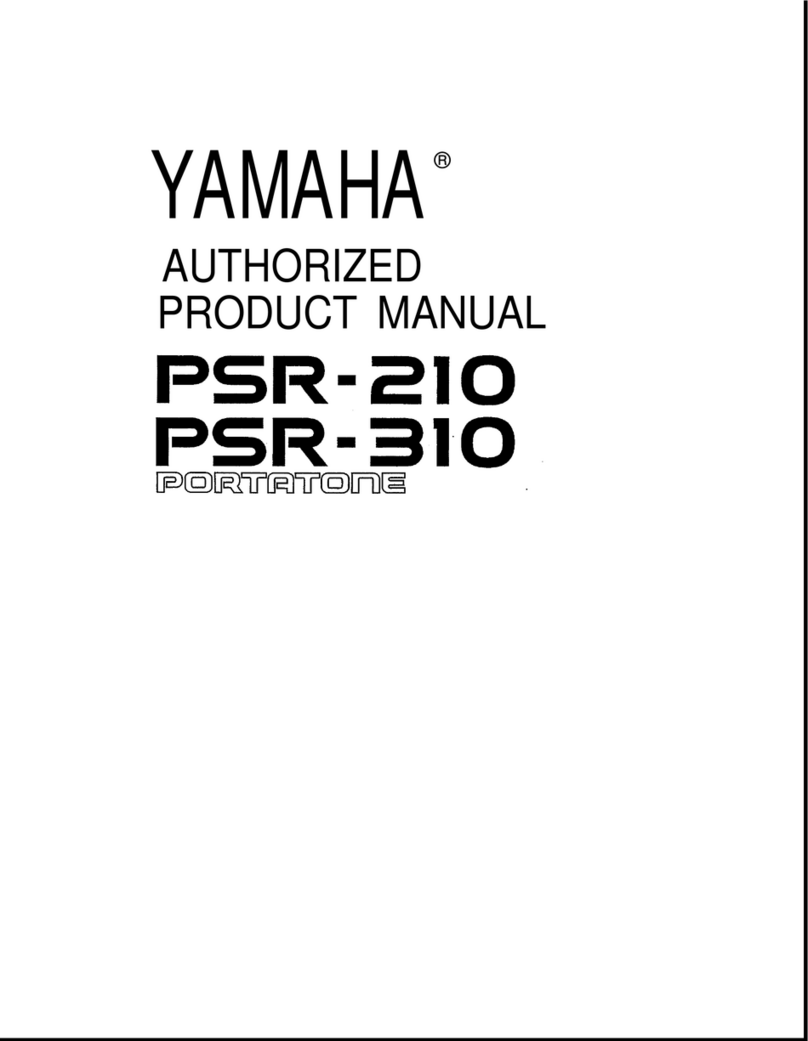 Yamaha PortaTone PSR-210 User manual Yamaha PortaTone PSR-210 User manual