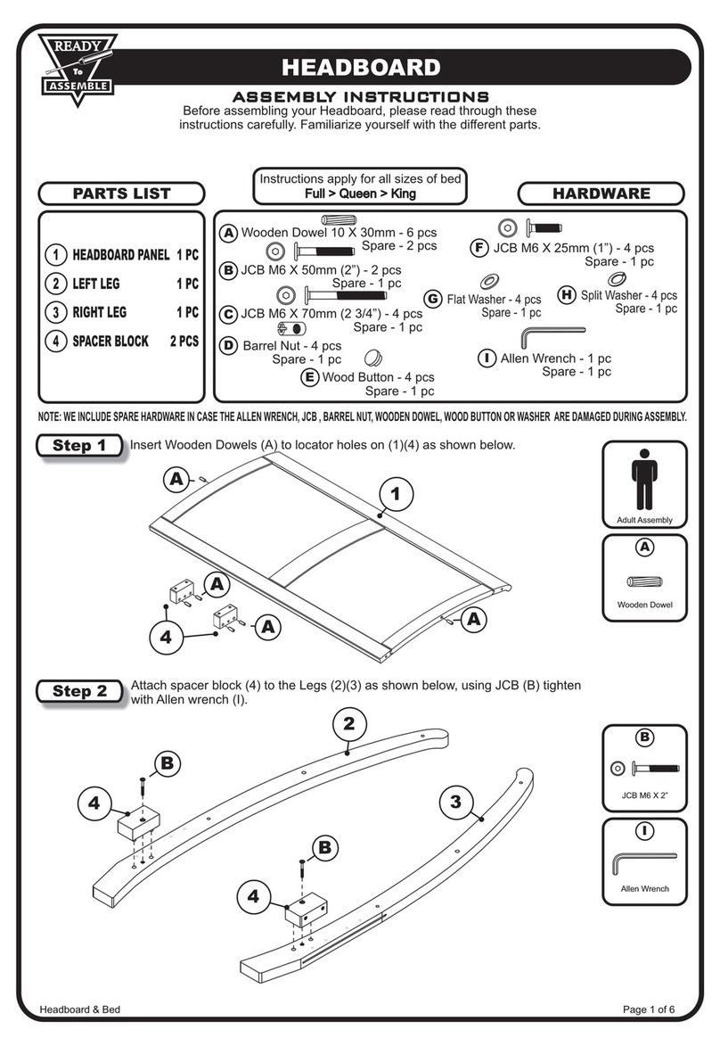READY To ASSEMBLE HEADBOARD User manual READY To ASSEMBLE HEADBOARD User manual