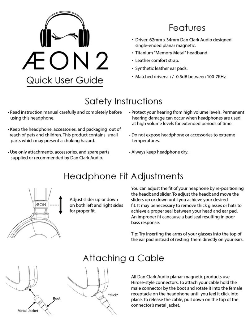 Dan Clark Audio AEON 2 Quick user guide