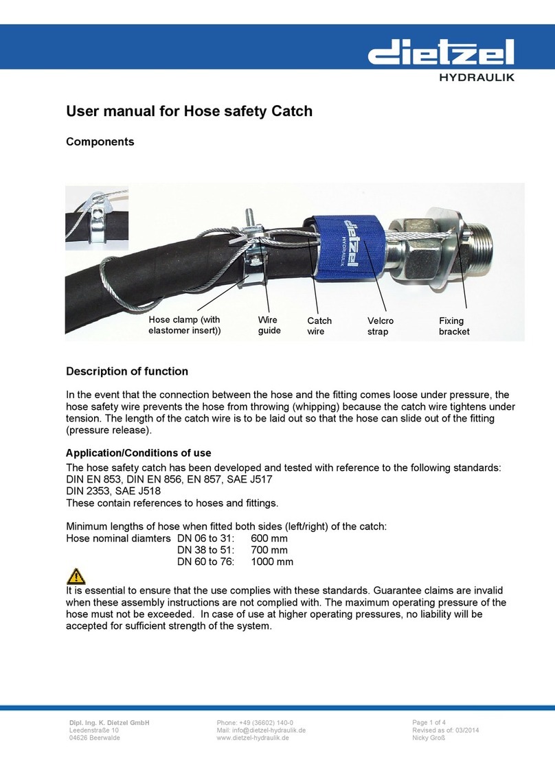 dietzel HYDRAULIK Hose safety Catch user manual