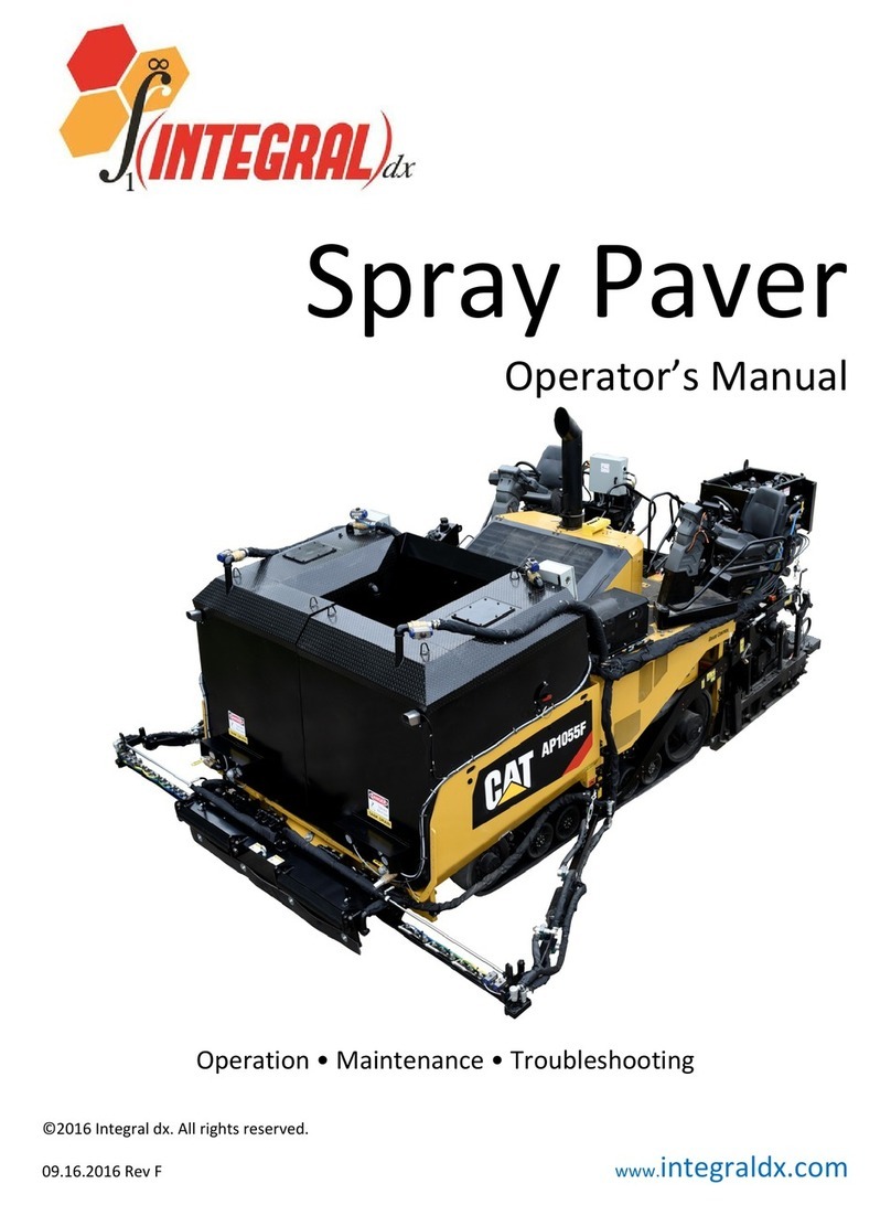 iNTEGRAL DX Spray Paver Operator's manual iNTEGRAL DX Spray Paver Operator's manual