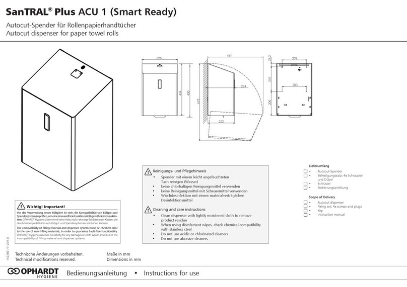 OPHARDT HYGIENE SanTRAL Plus ACU 1 Instructions for use