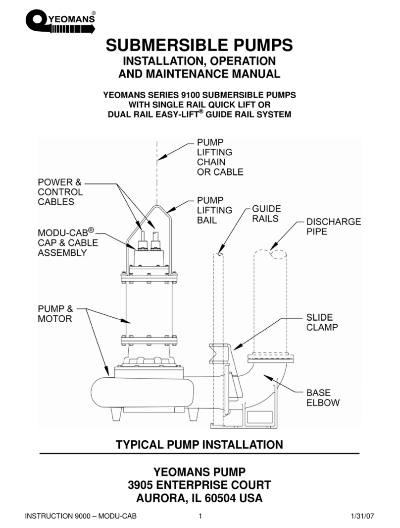 YEOMANS 9100 Series Installation, operation and maintenance manual