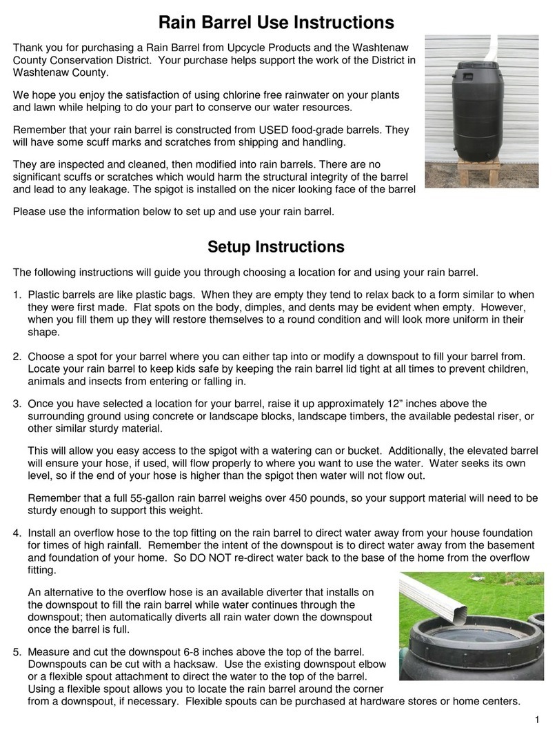 UpCycle Products Rain Barrel use instructions