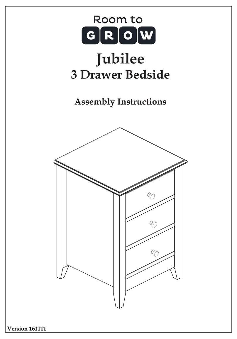 Room to Grow Jubilee 3 Drawer Bedside Assembly instructions